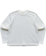 Off-white waffle knit oversized full-sleeve Front Design